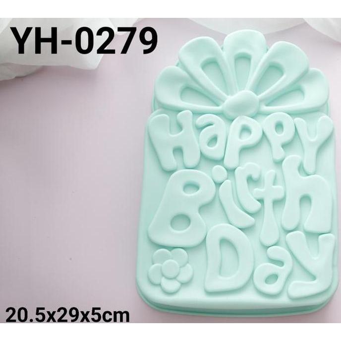 YH-0279 Loyang silikon loyang pudding cetakan puding happy birthday