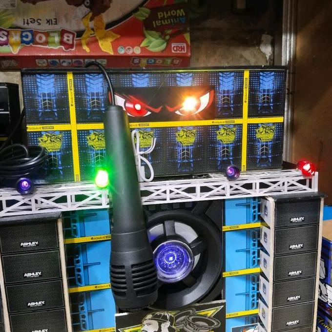 miniatur sound horeg 3 inch karaoke/sound karnaval. sound gantung + mic MINIATUR SOUND SAJA (TANPA T