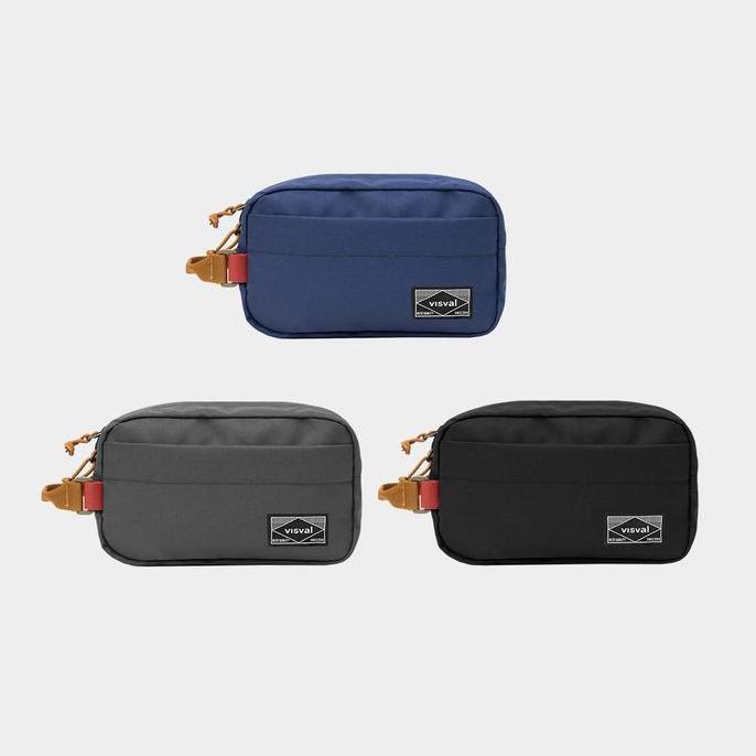 Bag- [Beli Lokal] Pouch - Hand Bag Atom Visval - Dopp Kit - Storage Bag