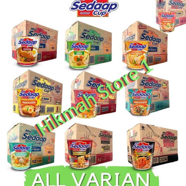 Mie Sedaap Cup 1 Dus Isi 12 Pcs Varian