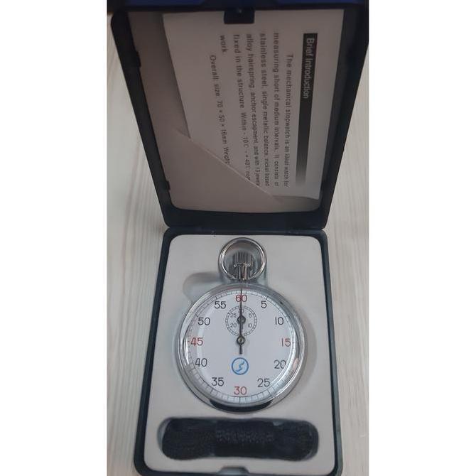 Stopwatch Analog Penghenti Waktu Dengan Skala Jarum Ganda Bahan Stainless Steel Ukuran 70x100x25mm D