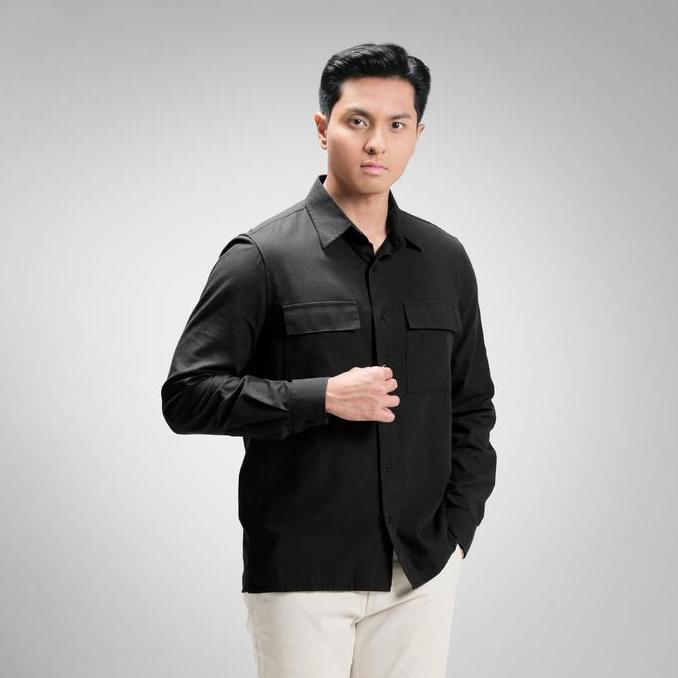 CUTOFF Hudson Double Pocket Workshirt Kemeja Kerja Oxford Polos Pria Panjang