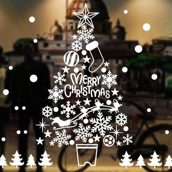 Promo Sticker Natal Dekorasi Natal Sticker Kaca Film Christmas Seri B Diskon