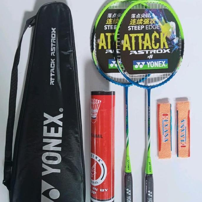 TERBARU - Raket Badminton Yonex Arcsaber FB Paket Hemat 2 Raket 2 Grip 1 Tas & Bonus Kok Isi 12 Alat