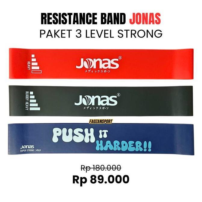 Paket Hemat Resistance Band Jonas karet Latihan Otot Alat Olahraga Outdoor