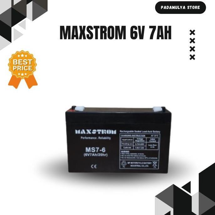 aki VRLA 6v 7ah | aki ups 6v 7ah | Maxstrom 6v 7ah