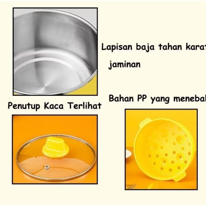 pengiriman cepat rice cooker mini panci bebek elektrik kukusan penanak nasi otomatis 1 liter bisa bu
