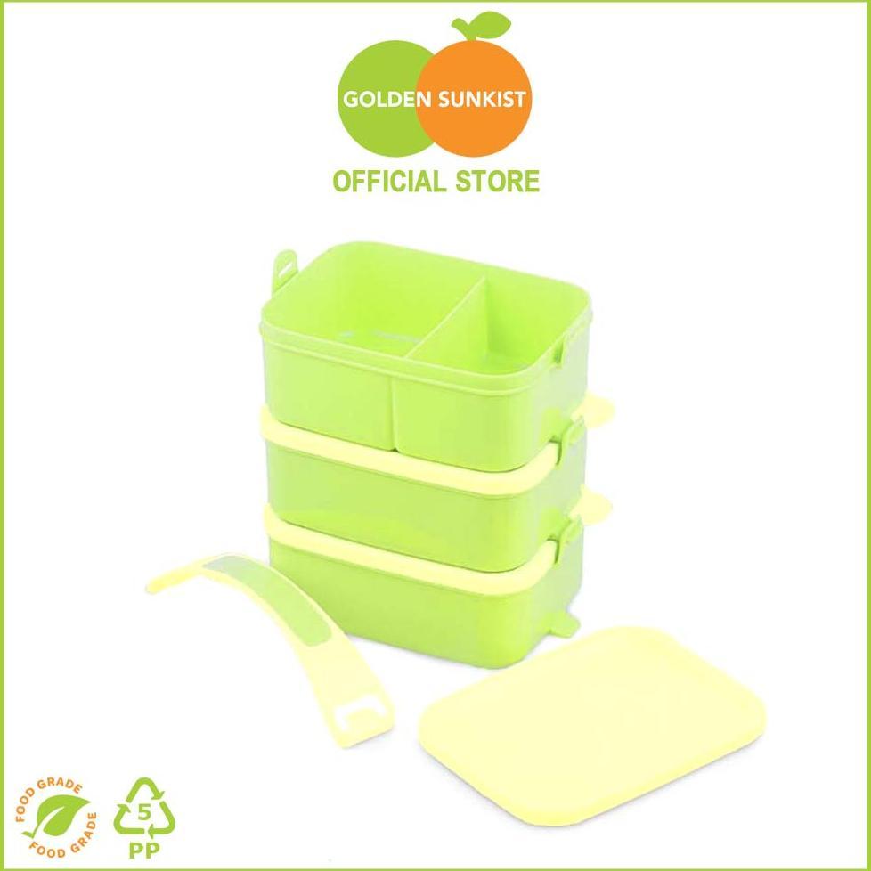 NEW DEALS Golden Sunkist Rantang Piknik Plastik Susun RPS 9022 Mulya Jaya