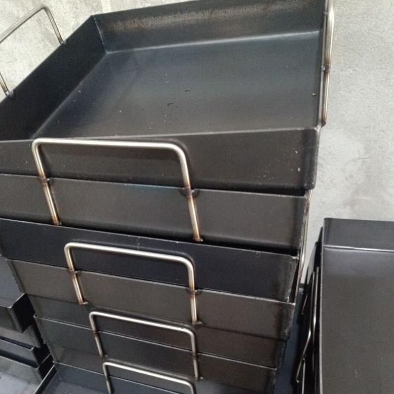 TERMURAH WAJAN PENGGORENGAN DONAT KENTANG WAJAN KOTAK PLAT HITAM GRATIS KAITAN DONAT