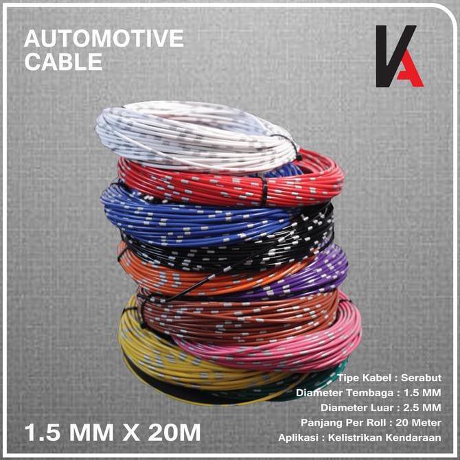 Automotive Cable Kabel Otomotif Avss 1.5Mm Avss 1.5 Mm Avss 1,5 Mm 20M