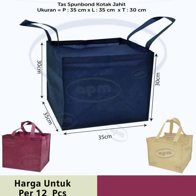 Tas Spunbond Kotak Ukuran 35x35xT30 (Tas Jahit)