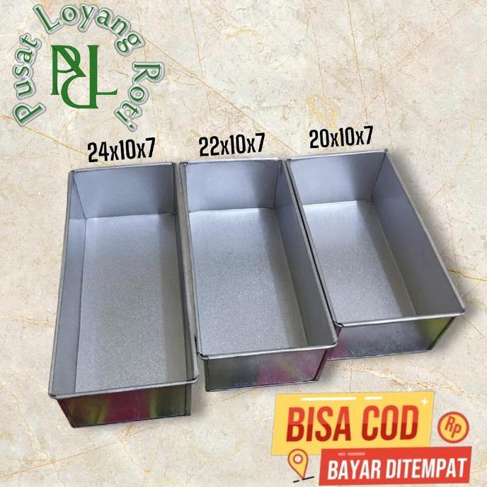 BIG SALE LOYANG BROWNIES PERSEGI PANJANG / LOYANG ROTI SOBEK / LOYANG ROTI TAWAR UK 20X10X7 | 22X10X