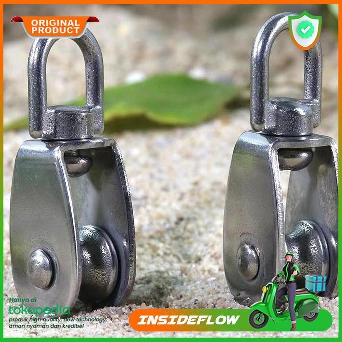 Katrol Kerekan Mini Manual Burung Timba Serbaguna Stainless Steel