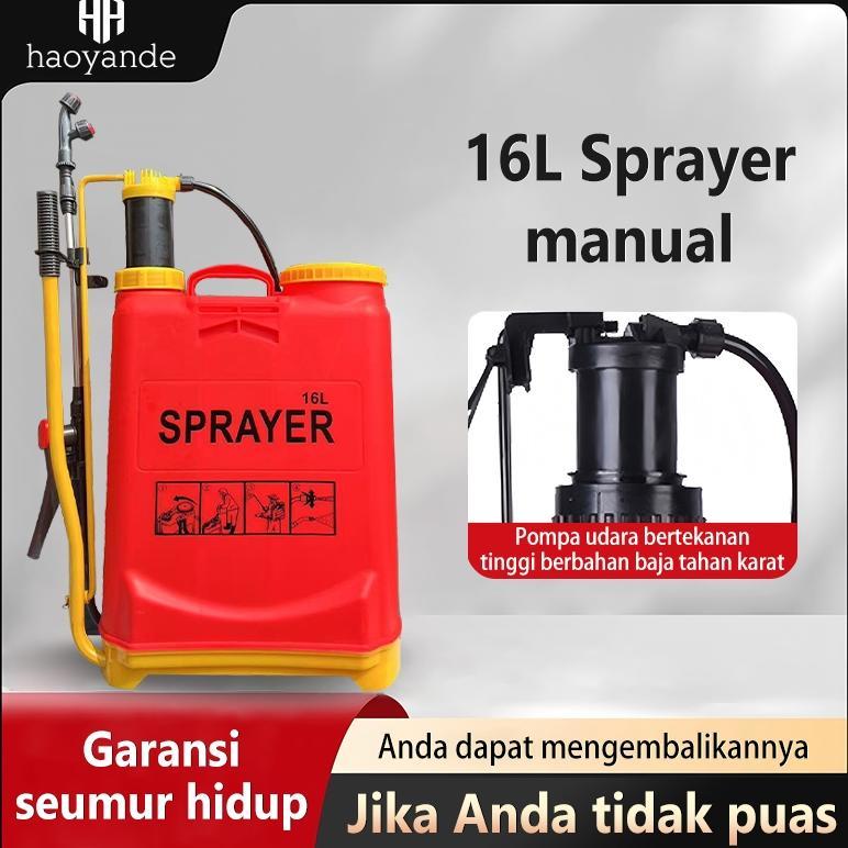 hmxhao Sprayer Manual 16Liter Knapsack Sprayer Alat Semprot Tanaman Pertanian