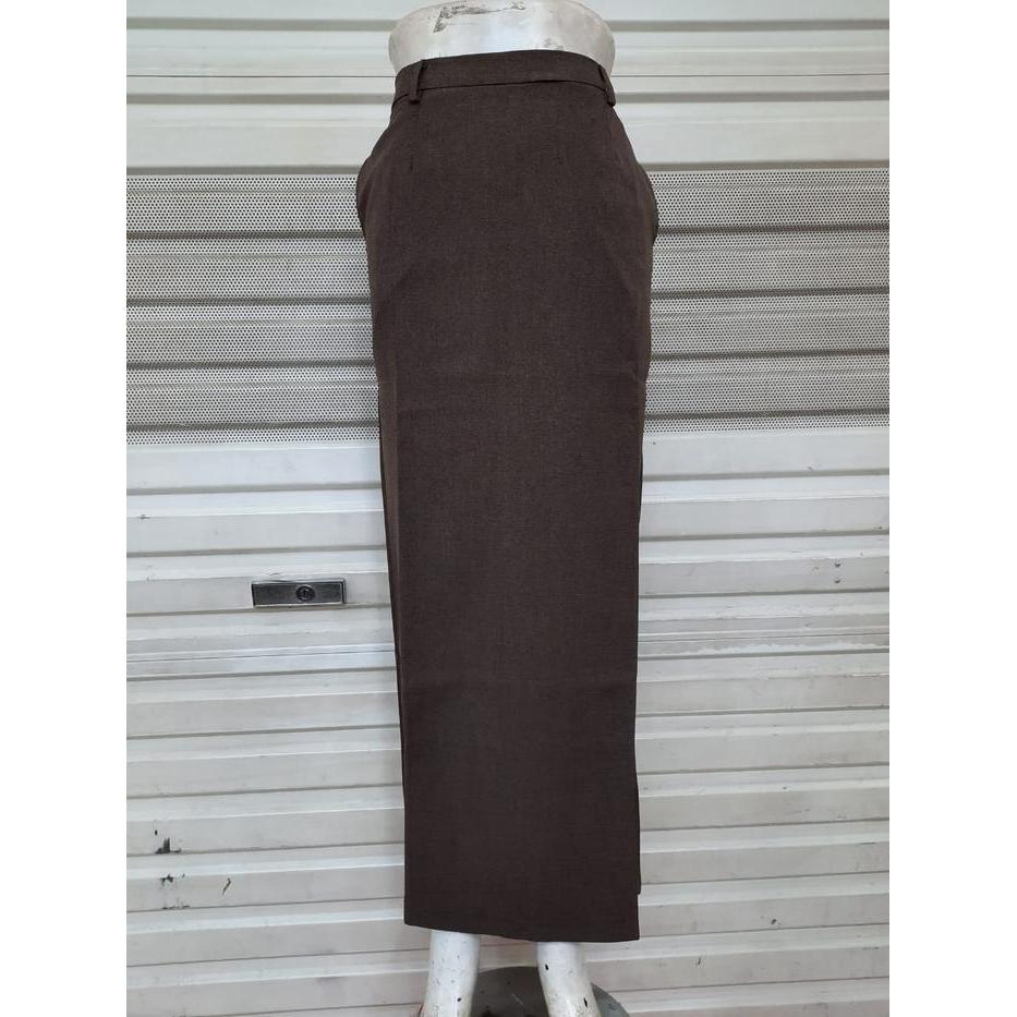 (Promo) Rok Kerja Kantor Wanita Model Span Warna Abu Tua, Coksu Tua, Milo, Mocca, Hitam Cream, Cokla