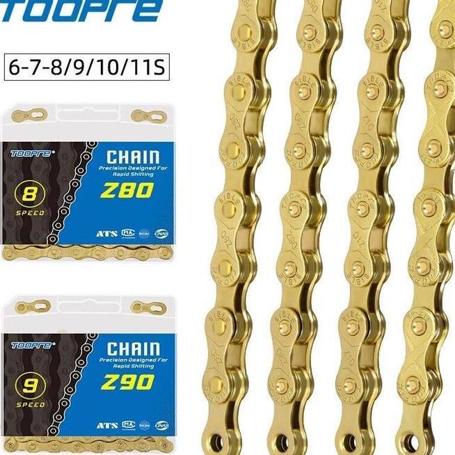 Rantai Sepeda Gold Toopre Bike Chain 6 7 8 9 10 11 12 Speed 8Sp 9Sp 10Sp 11Sp 12Sp Kmc Vg Robros Ema