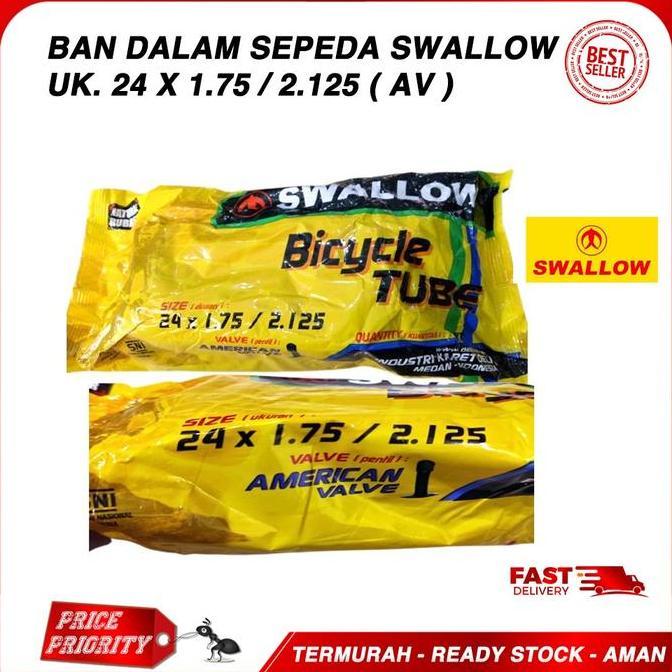 Promo Swallow Ban Dalam Sepeda 24 x 1.75 175, 190, 195, 200, 210, 2125 2.125 COD