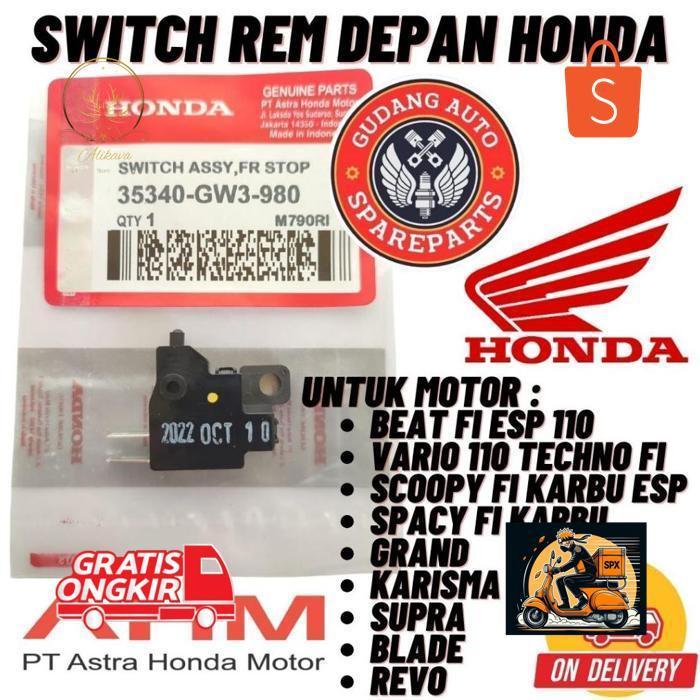 ALIKAVASTORE ORIGINAL AHM SWITCH SWIT REM DEPAN KANAN BEAT SUPRA X BEAT FI SCOOPY SPACY SUPRA X 125 