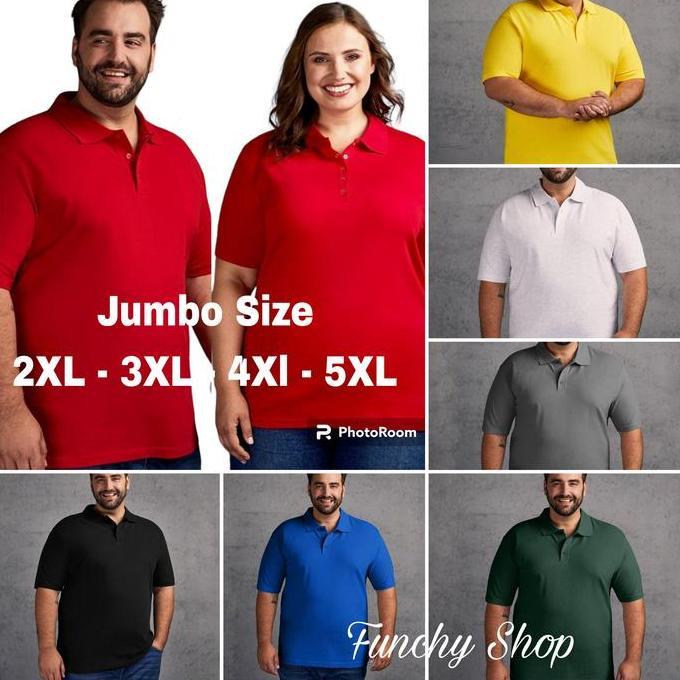KAOS POLO JUMBO XXL 3XL 4XL 5XL - KAOS KERAH POLO SHIRT - KAOS POLOS