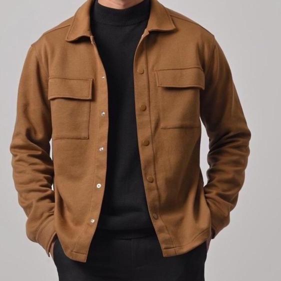 Jaket Pria Jaket Wanita Jaket Shacket Fleece Casual Distro M - XXL