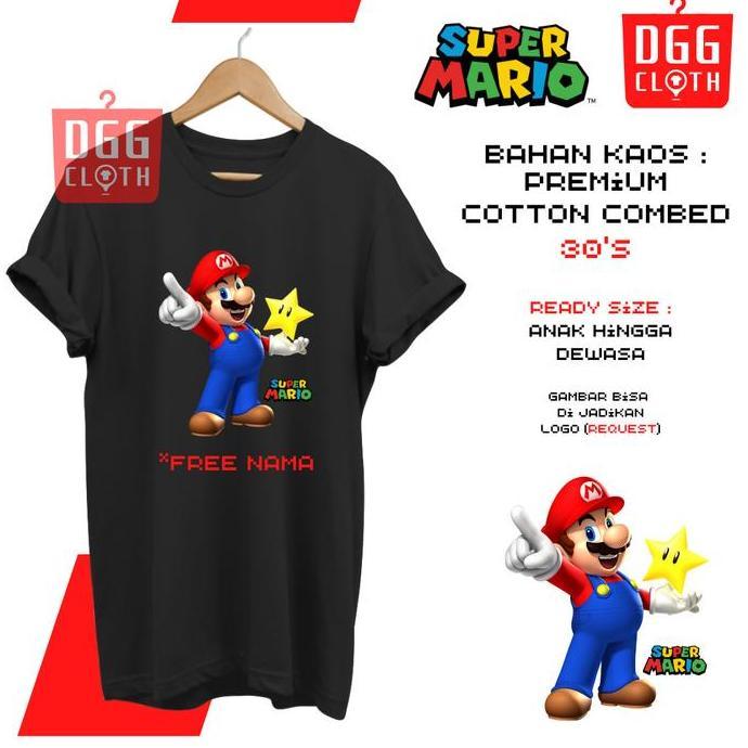 KAOS MARIO BROSS CARTOON ,BAJU MARIO BROSS LUCU TYPE 12