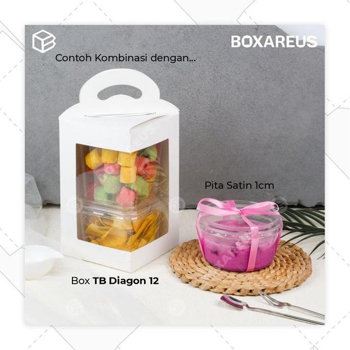 Bestone- Mangkok Mika Wadah PLASTIK BOWL Kemasan Puding, Yogurt, Mangkuk Salad, Tray Buah - KOTAK