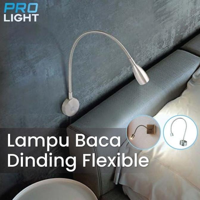 Lampu Baca Dinding Kamar Spiral Flexible - Bed Side Wall Lamp Light