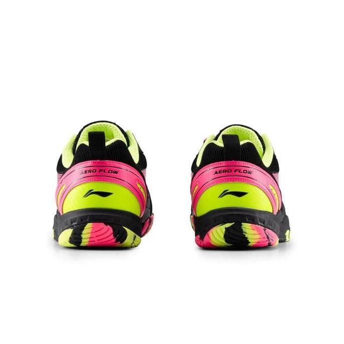Sepatu Badminton LINING Aero Flow Black Lime Fuchsia