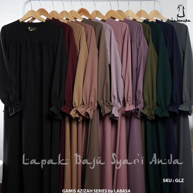 Gamis Wanita Polos Ity Crepe Azizah Series - Labasa Ori | Gamis Dewasa