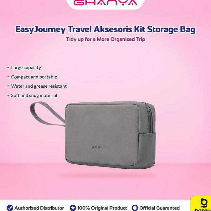 PERFA_KENI - BASEUS EASYJOURNEY TRAVEL AKSESORIS KIT STORAGE BAG POWERBANK KABEL CHARGER DOMPET HP T