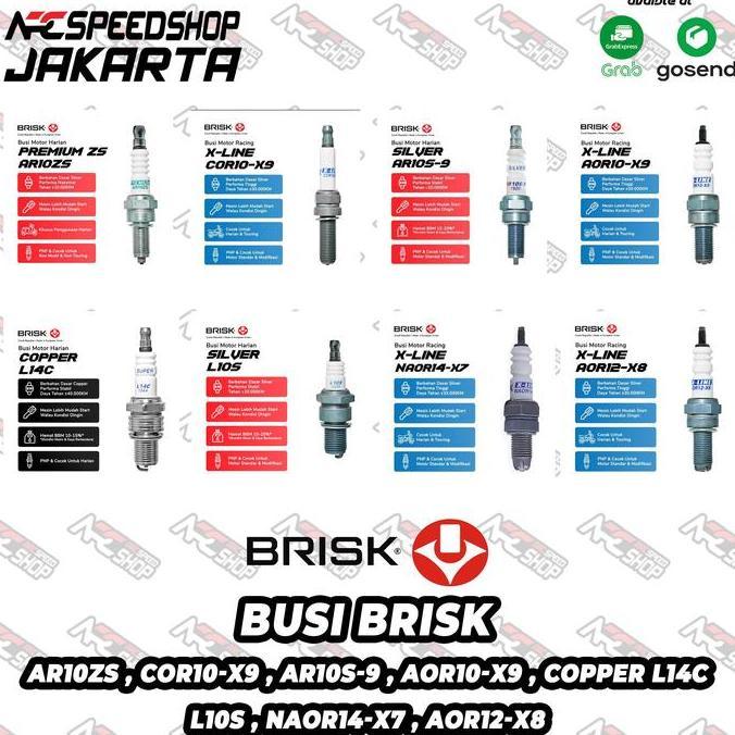 Promo Busi Brisk XLine Racing AOR10 - X9 Ninja 250 FI Busi Racing Diskon