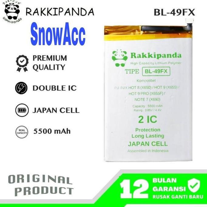 Rakkipanda Baterai Compatible Infinix Hot 8 / Hot 9 / Hot 9 Pro Kode Battery BL-49FX / BL 49FX / BL4