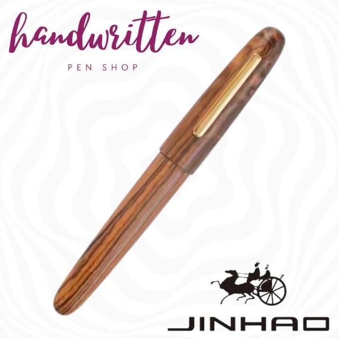 JINHAO TYP 9056 SOLID WOOD CARTRIDGE & CONVERTER FOUNTAIN PEN / PENA JINHAO 9056