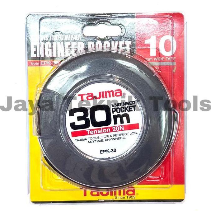 Meteran Engineer Pocket Tajima 30 m EPK-30 Roll Meter Flexible Steel Besi [terbaik]