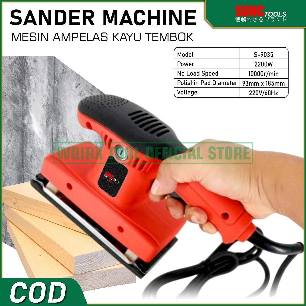 SUNC TOOLS Mesin Amplas Kayu Elektrik Sander Amplas Tembok Amplas Listrik Electric Sander