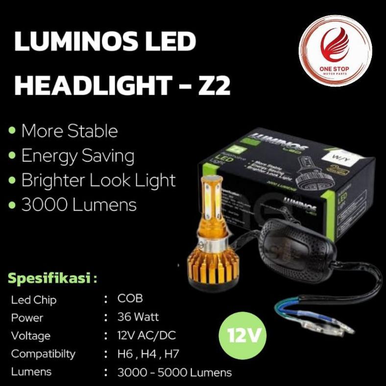 Lampu Depan LED LuminosLed Z2 2 Warna Putih Kuning Semua Motor