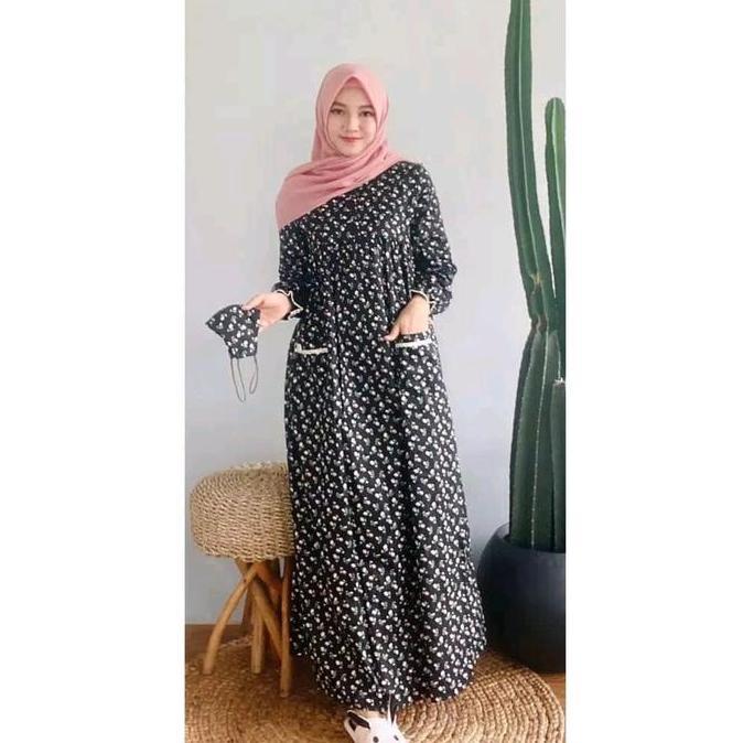 Home dress By Roris Kode K, katun Jepang Karet Tangan