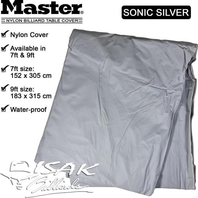Master Nylon Table Cover Silver - Tutupan Meja Billiard Pool Taplak