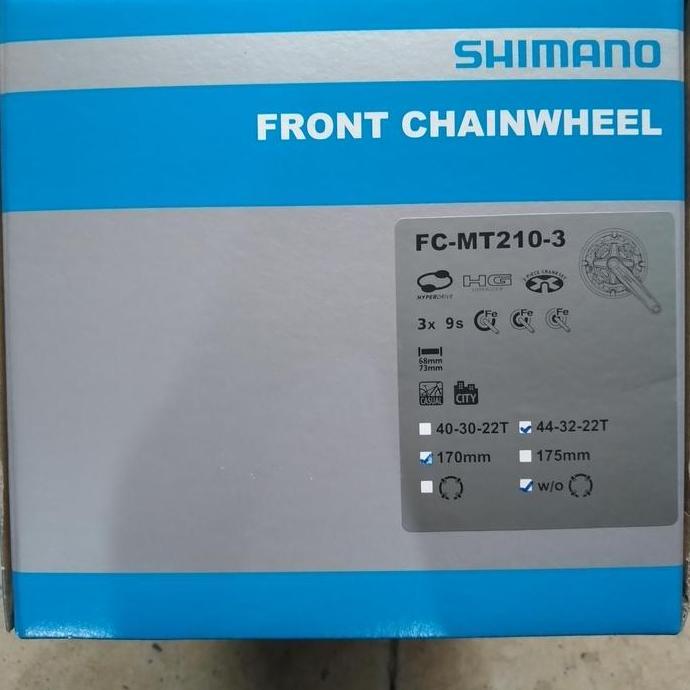 Gir Crankset Crank Set Shimano Original Altus Mt210 Hollowtech 2 Ht2 44T 32T 22T 3 Speed Triple Sepe