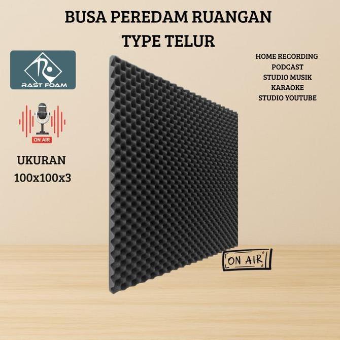 Busa Peredam Telur Kedap Suara Dinding kamar  Ukuran 100x100 anti gema