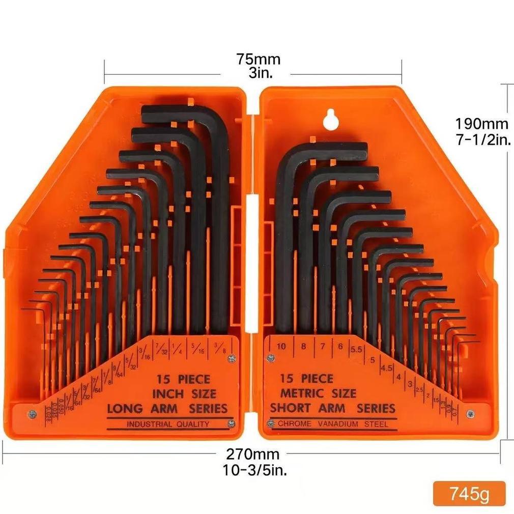 Kunci L Set Camel Hexagonal / Star / Segienam / Bintang Satin Panjang 30 PCS ALLEN KEY KUNCI L SET I