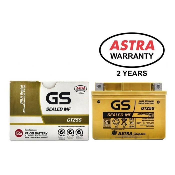 Aki Gs Astra Mf Gold Gtz5S Utk Beat, Mio, Vario Garansi 2 Tahun Ori Original Dan Terpercaya