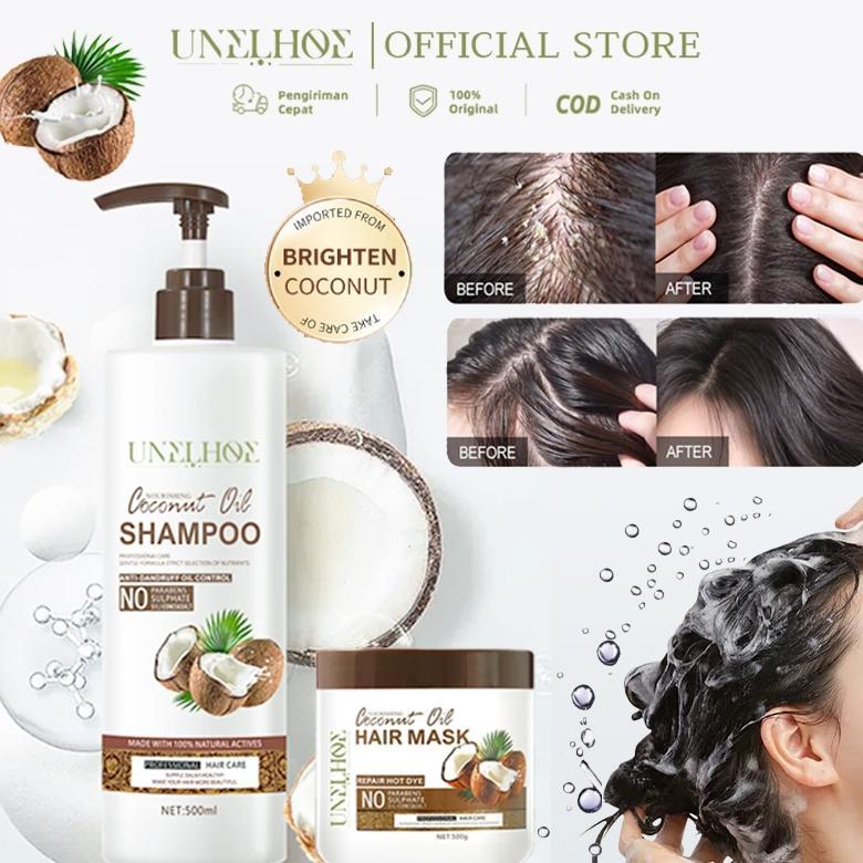 UNELHOE Sampo Anti Ketombe ML Dan Rontok Menghilangkan Jerawat Perawatan Rambut Pelembap Sampo Anak 