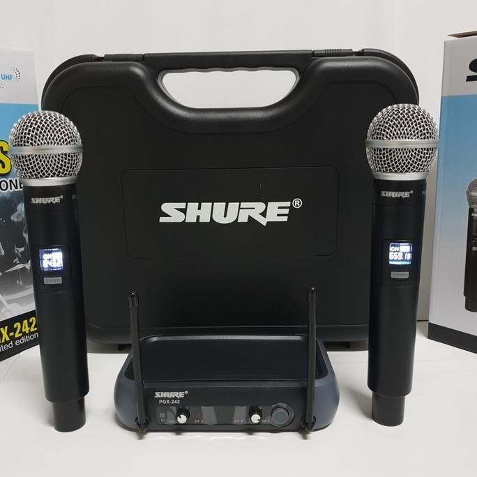 mic wireless shure PGX242 shure PGX 242 mic pegang pegang