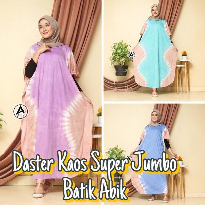 Daster Kaos super jumbo Ld 160 cm nonbusui Wanita Dress