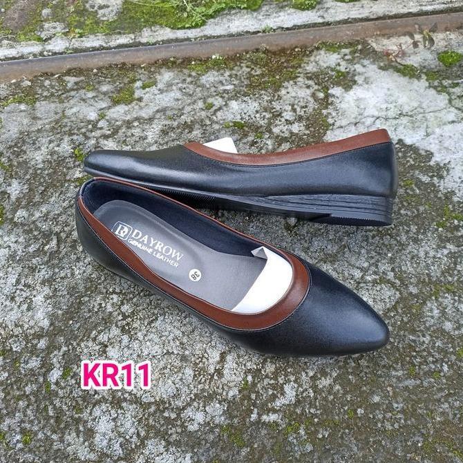 Sepatu Flat Kulit Wanita / Sepatu Kulit Magetan Murah / Sepatu Kulit Kr11