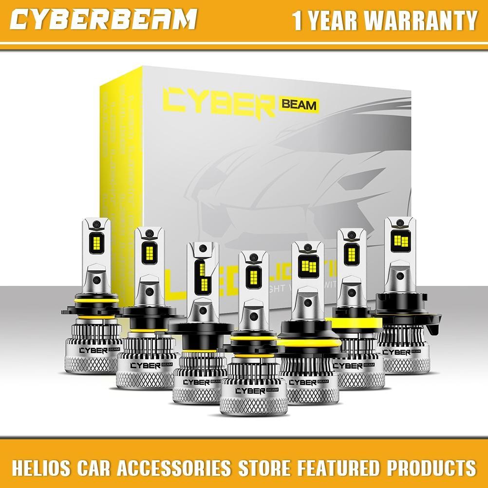 CyberBeam LAMPU LED MOBIL C26 pasangan SUPER TERANG H4 H11 H16 H1 H7 H8 H9 200 WATT 40000LM