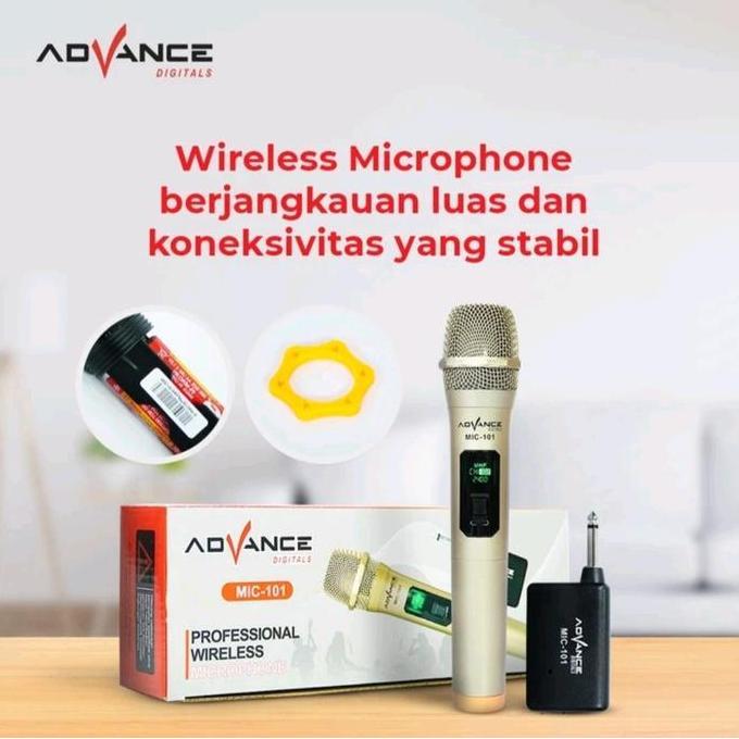 mic wireless advance 101 / wireless microphone advance mic-101