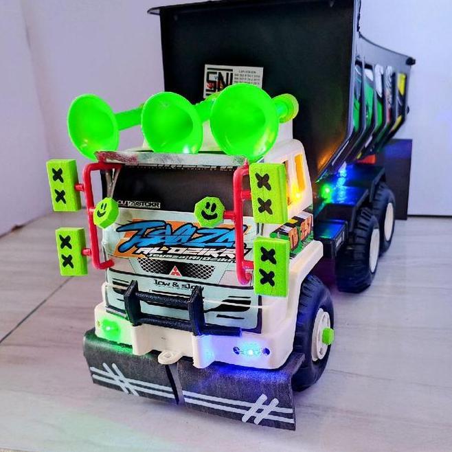 Miniatur Truk Oleng Tru Pasir Mobil Plastik Ifikasi Mainan Anak Permainan Mobilan Lampu