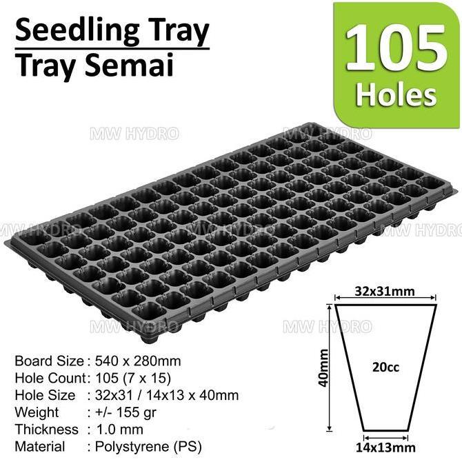 TRAY SEMAI / SEEDLING TRAY - 105 LUBANG